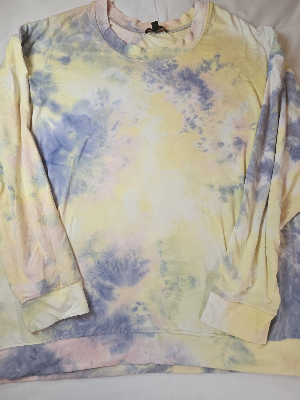 Signature Studio Pastel Tie-Dye Crewneck Sweatshirt - Yellow, Blue, Pink